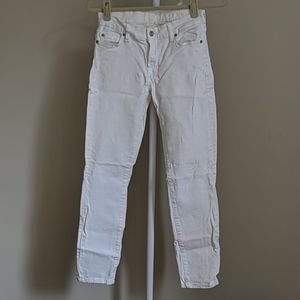7 For All Mankind Stretchy White Skinny Jeans